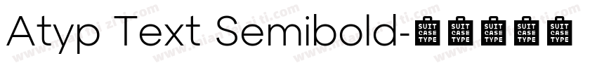 Atyp Text Semibold字体转换